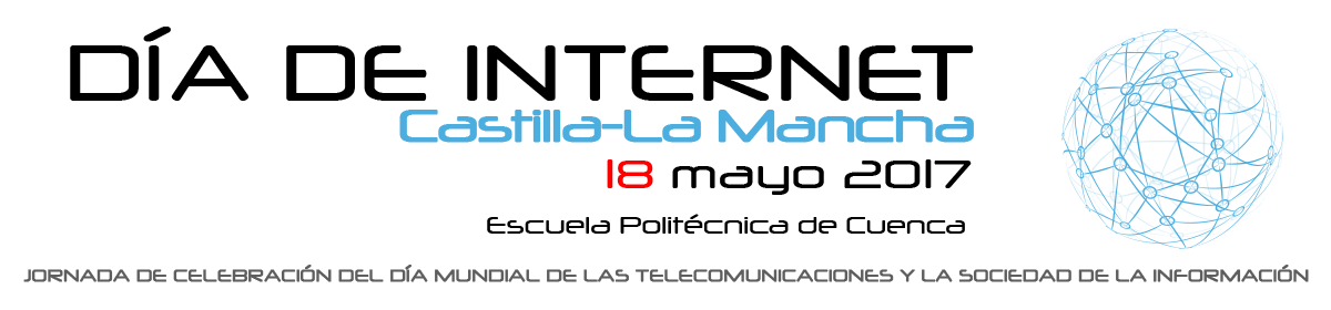 Logo de la Jornada de celebración en Castilla-La Mancha del Día de Internet. 20 Mayo 2016